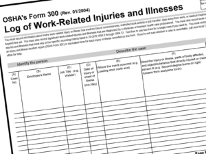 OSHA injury and illness recordkeeping form